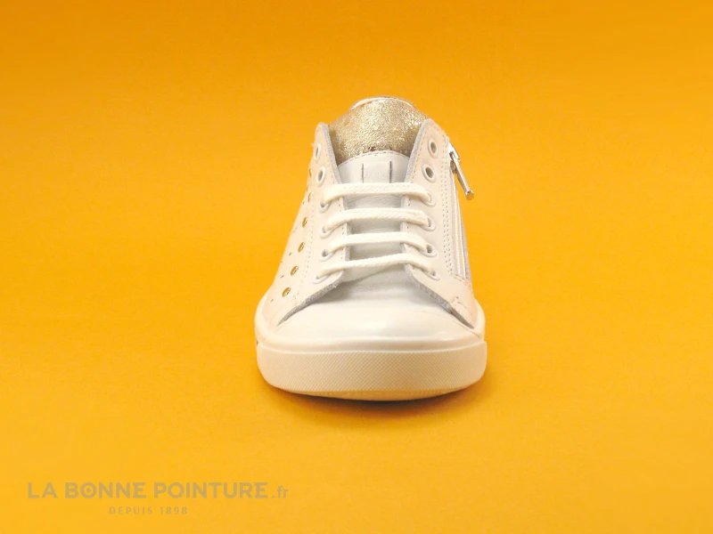 Bopy SAVA Blanc - Or Metal - Basket Mode Fille 4 Bopy SAVA Blanc - Or Metal - Basket Mode Fille – Image 2