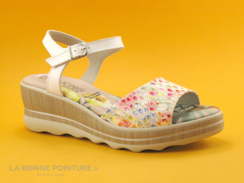 Dorking YAP D8217 - Blanc Glory Tequila - Sandale Compensee F 4 Dorking YAP D8217 - Blanc Glory Tequila - Sandale Compensee F – Image 2