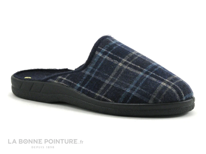 Pantoufle H Carreaux Bleu Marine 002 19167 3 Pantoufle H Carreaux Bleu Marine 002 19167