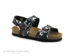 Autenti 713191 Noir Gris Blanc - Ballons Football - Sandale GARCON