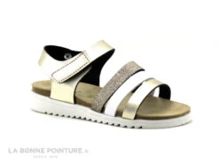 Autenti 6811911 Gold - Sandale Fille Or - Blanc - Velcro