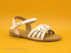 3 Pommes VITA Blanc - 3 Fleurs - Sandale Souple Fille