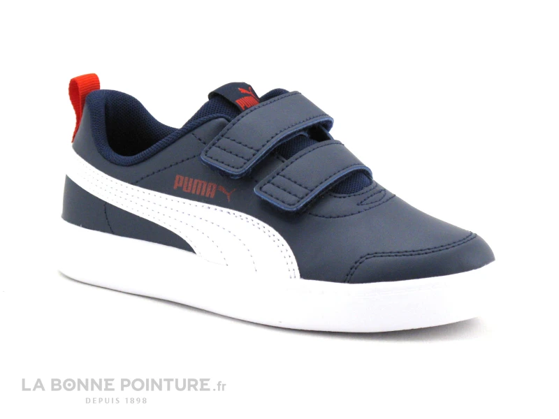 Puma COURTFLEX Bleu Marine - Basket Enfant Avec Scratches 3 Puma COURTFLEX Bleu Marine - Basket Enfant Avec Scratches