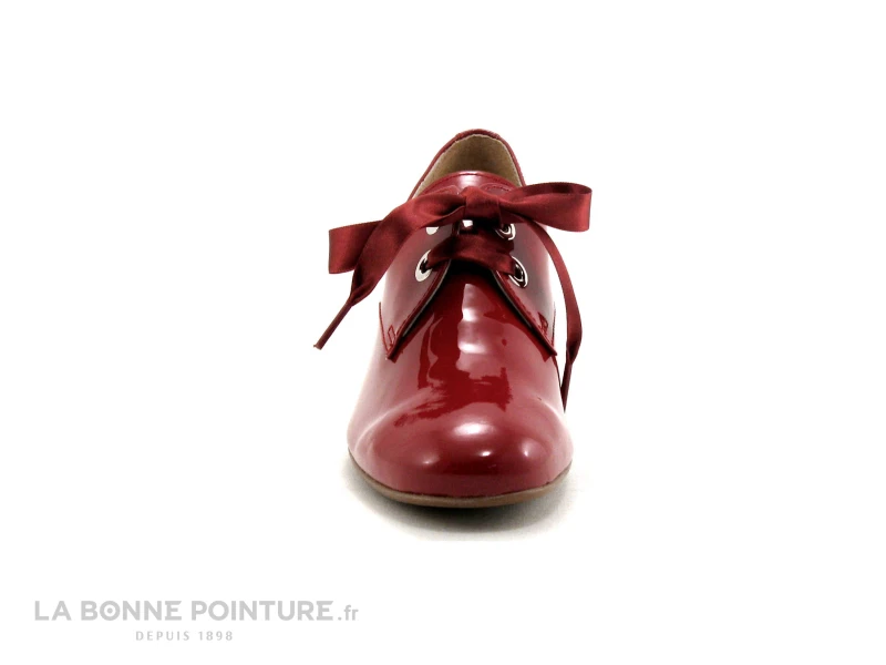 Folies MACAR Rouge Verni - Derby Talon - Lacet Ruban 4 Folies MACAR Rouge Verni - Derby Talon - Lacet Ruban – Image 2