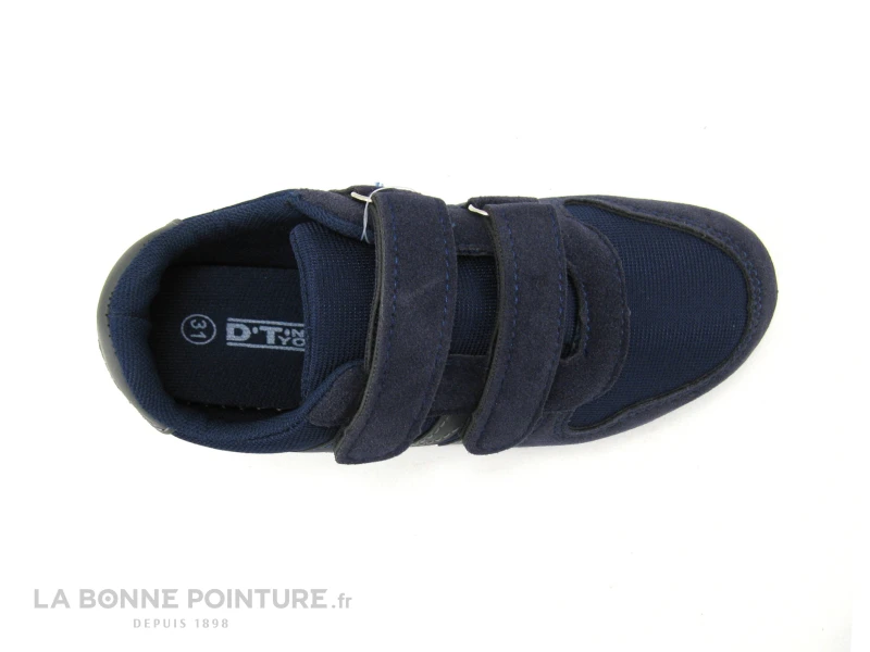 DT New York B313973 Navy - Sneakers Enfant Bleu Marine - 2 Velcros 5 DT New York B313973 Navy - Sneakers Enfant Bleu Marine - 2 Velcros – Image 3