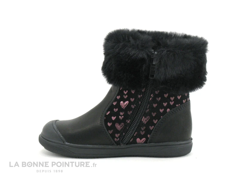 Bopy ROSALIA Noir - Bottine Fille Avec Col En Fourrure Noire 5 Bopy ROSALIA Noir - Bottine Fille Avec Col En Fourrure Noire – Image 3