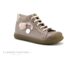 Bopy ROMANA Rose - Pompon Fourrure - Chaussure BEBE Fille