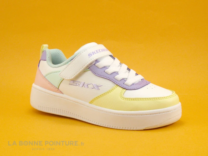 Skechers Street Girls - 310156L Sport Court - Basket Fille Blanc - Multi 3 Skechers Street Girls - 310156L Sport Court - Basket Fille Blanc - Multi