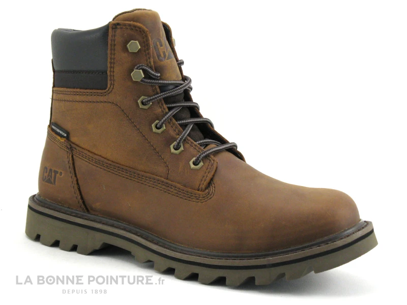 CATerpillar CAT DEPLETE WP Brown - 595550-60B - Boots Homme 7 CATerpillar CAT DEPLETE WP Brown - 595550-60B - Boots Homme – Image 5