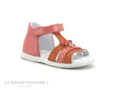 Bopy RAYA Corail - Nu-pieds BEBE Fille - Velcro