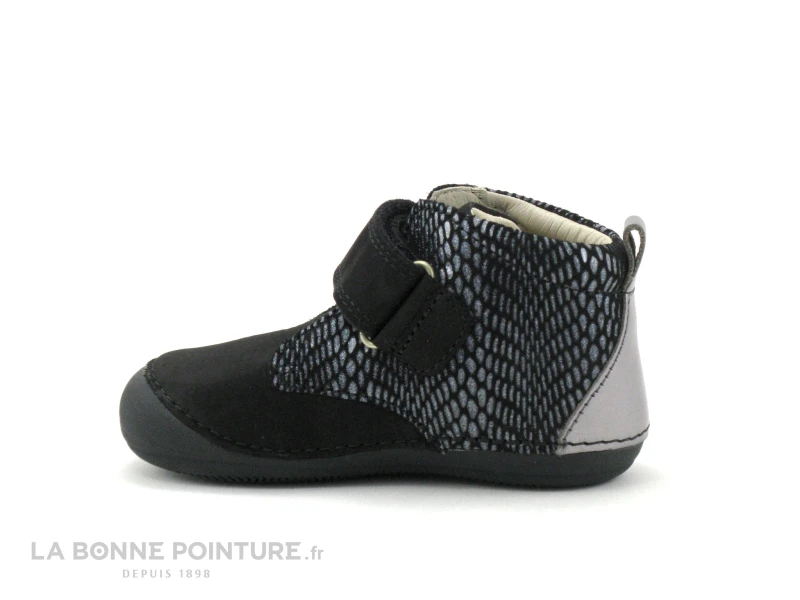 Kickers SABIO Noir Argent Imprime - 979020 - Bottine Fille 5 Kickers SABIO Noir Argent Imprime - 979020 - Bottine Fille – Image 3