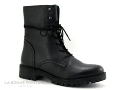 Geox D HOARA Black - D94FTE - Bottine Noire A Lacet Femme