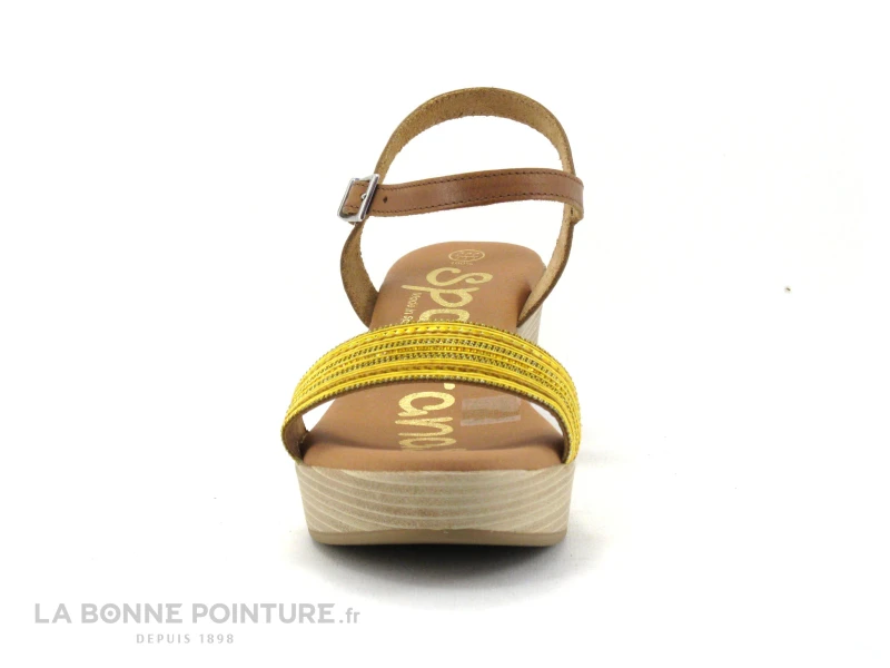 Spartanas SPOJU 4472 - Jaune Camel - Sandale Talon Compense 4 Spartanas SPOJU 4472 - Jaune Camel - Sandale Talon Compense – Image 2