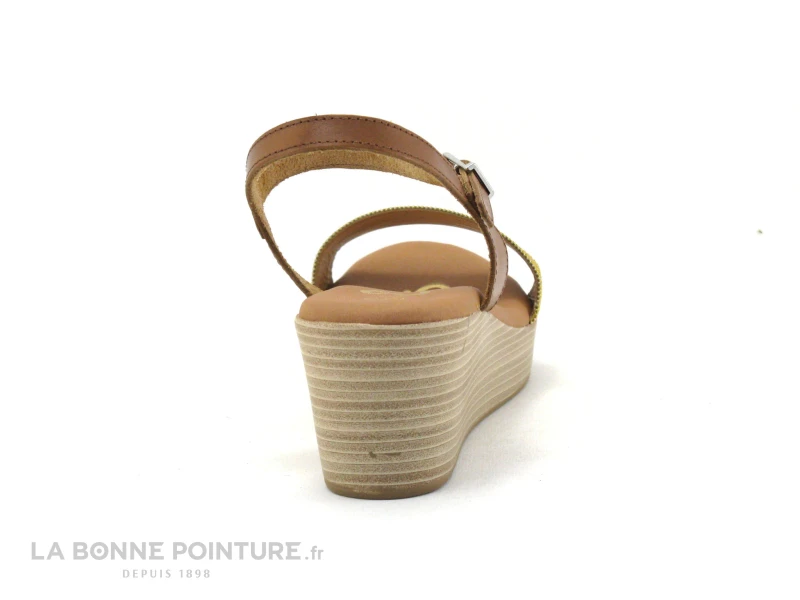 Spartanas SPOJU 4472 - Jaune Camel - Sandale Talon Compense 6 Spartanas SPOJU 4472 - Jaune Camel - Sandale Talon Compense – Image 4