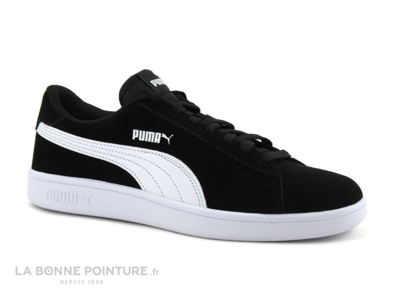 Puma SMASH V2 SD Junior Black - Basket Basse Cuir Velours Noir 7 Puma SMASH V2 SD Junior Black - Basket Basse Cuir Velours Noir – Image 5