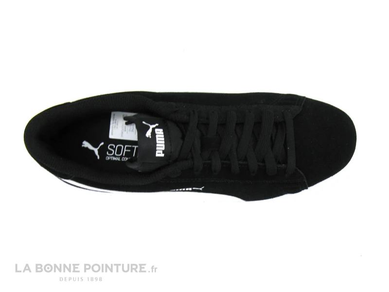 Puma SMASH V2 SD Junior Black - Basket Basse Cuir Velours Noir 8 Puma SMASH V2 SD Junior Black - Basket Basse Cuir Velours Noir – Image 6