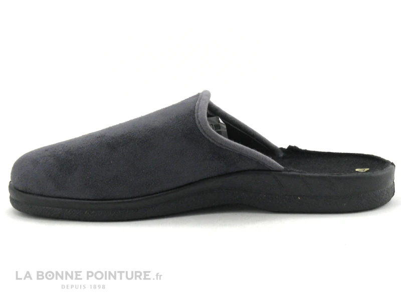 Lollans - Pantoufle Homme Velours Gris - 002B-052 - Mule 4 Lollans - Pantoufle Homme Velours Gris - 002B-052 - Mule – Image 2