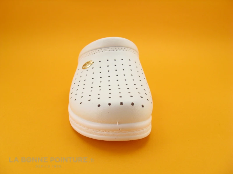 SANITAL LIGHT Sabot Perforé Cuir Blanc 1350 4 SANITAL LIGHT Sabot Perforé Cuir Blanc 1350 – Image 2