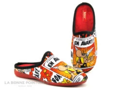 Maison Espadrille ASTERIX A10H - Rouge - Pantoufle Mule Homme