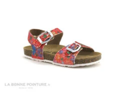 Birikini CHIURO 10273 Rose Rouge Fleuri - Glitter - Sandale Fille