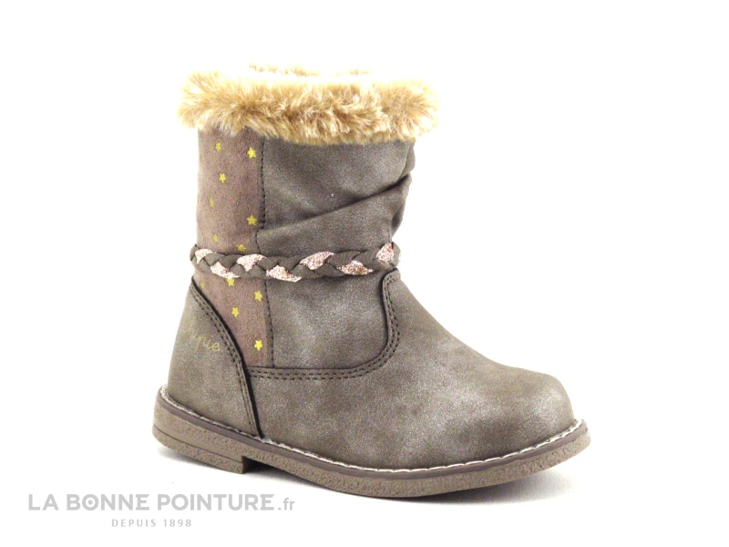 Chipie 577-04-080 Beige - Bottine BEBE Fille Avec Fourrure 3 Chipie 577-04-080 Beige - Bottine BEBE Fille Avec Fourrure