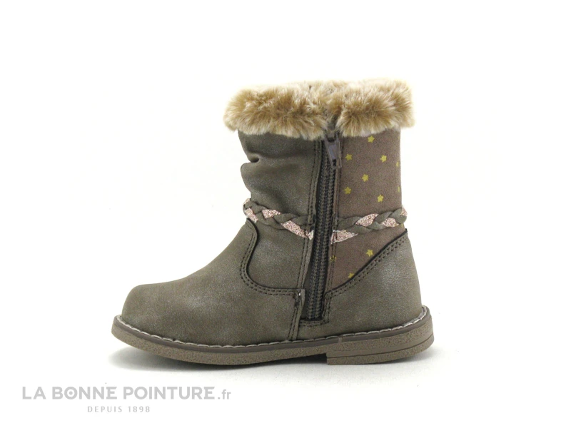 Chipie 577-04-080 Beige - Bottine BEBE Fille Avec Fourrure 5 Chipie 577-04-080 Beige - Bottine BEBE Fille Avec Fourrure – Image 3