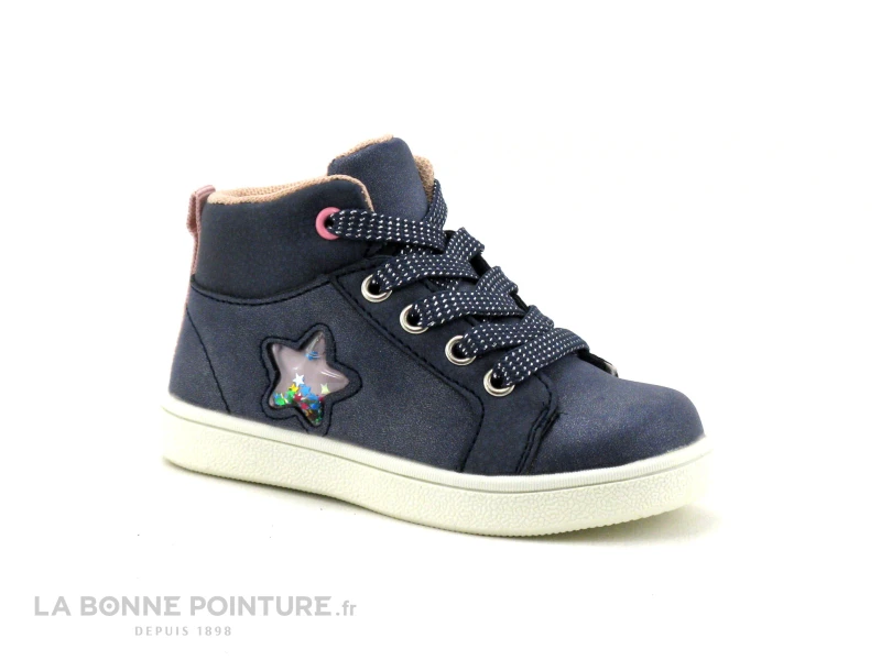 Wipop MIJURE Marine - Etoile - Bottillon BEBE Fille Avec Lacet Et Zip 3 Wipop MIJURE Marine - Etoile - Bottillon BEBE Fille Avec Lacet Et Zip