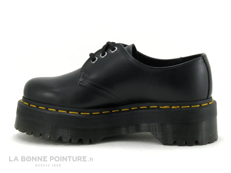 Dr. Martens Dr Martens 1461 QUAD Black Polished Smooth - 25567001 - Derbi Plateforme 5 Dr. Martens Dr Martens 1461 QUAD Black Polished Smooth - 25567001 - Derbi Plateforme – Image 3