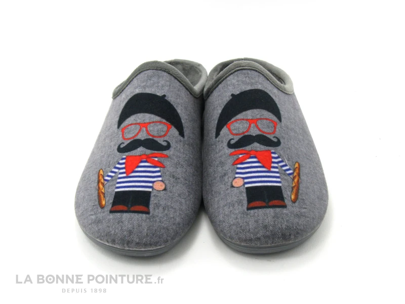 Maison Espadrille 6743-3 Gris - Bonhomme Moustachu Et Baguette 4 Maison Espadrille 6743-3 Gris - Bonhomme Moustachu Et Baguette – Image 2