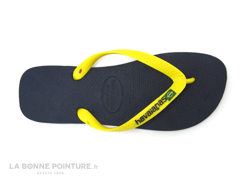 Havaianas BRASIL LOGO Navy Blue Citrus Yellow - Tong Homme 4 Havaianas BRASIL LOGO Navy Blue Citrus Yellow - Tong Homme – Image 2