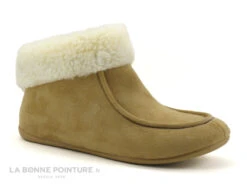 CM Confort 66669002 - Taupe - Chausson Montant Femme Fourre