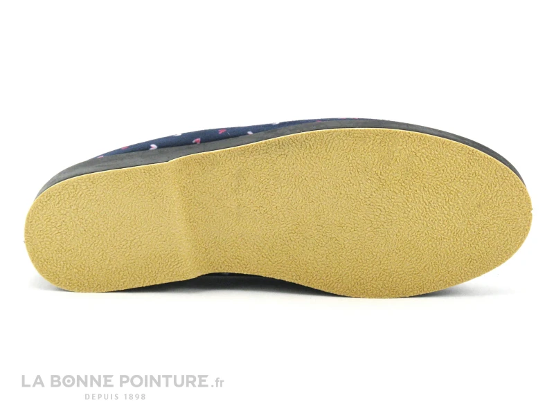 Saez CADETE Bleu Marine - Coeurs Roses - Charentaise Femme 6 Saez CADETE Bleu Marine - Coeurs Roses - Charentaise Femme – Image 4