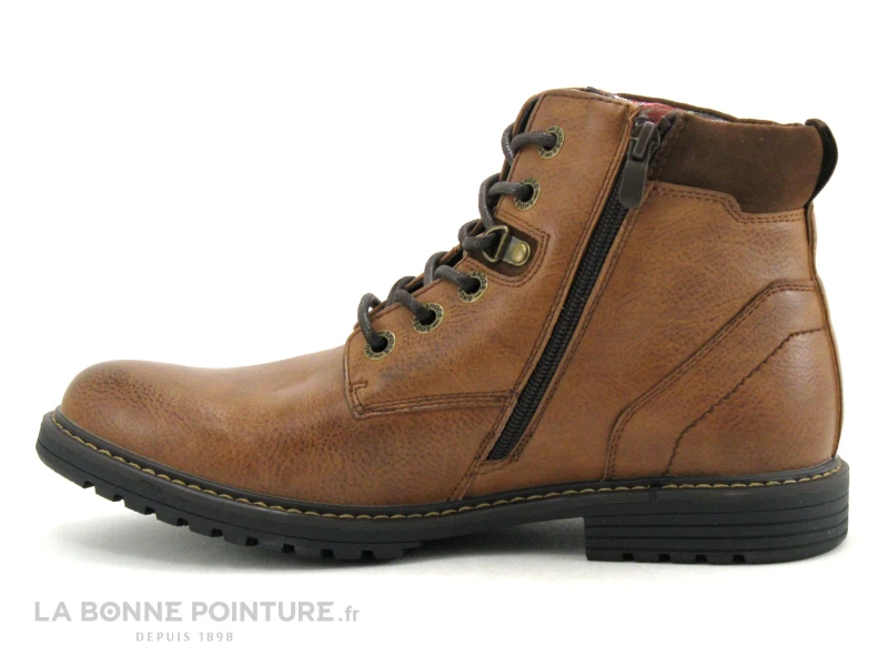 Ektik GRANOLA Marron - Bottillon Homme Avec Lacet Et Zip 3 Ektik GRANOLA Marron - Bottillon Homme Avec Lacet Et Zip – Image 2