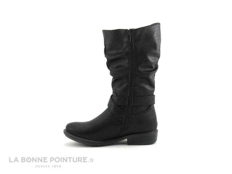 Wipop DELONA Noir - Froncee - Botte Fille 5 Wipop DELONA Noir - Froncee - Botte Fille – Image 3
