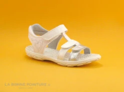 Geox SP CUORE J9290B White Silver - Sandale Fille