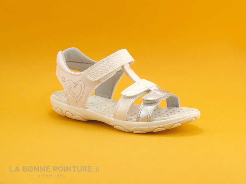 Geox SP CUORE J9290B White Silver - Sandale Fille 3 Geox SP CUORE J9290B White Silver - Sandale Fille