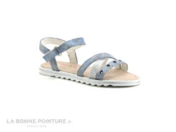 Wipop YMOS Ciel Argent - Sandale Fille Velcro