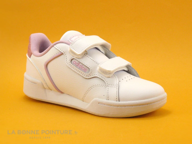 Adidas ROGUERA C FY9280 - Blanc - Rose - Basket Mode Fille 8 Adidas ROGUERA C FY9280 - Blanc - Rose - Basket Mode Fille – Image 6