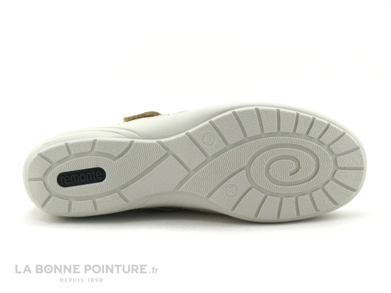 Remonte R7627-93 - Ballerine Beige Et Fleurie Avec Bride Velcro 9 Remonte R7627-93 - Ballerine Beige Et Fleurie Avec Bride Velcro – Image 7
