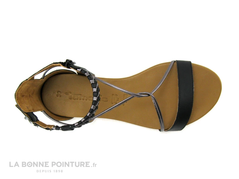 Tamaris 1-28043-20 Black - Sandale Plate Femme Cuir Noir 8 Tamaris 1-28043-20 Black - Sandale Plate Femme Cuir Noir – Image 6