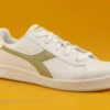 Diadora GAME 872730-40-31 White Gold - Sneakers Blanche Et Or