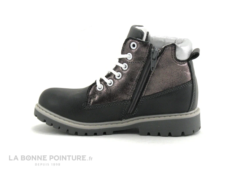 NA Dacieuse 17289 Dark Grey - Boots Fille Argent - Paillettes 5 NA Dacieuse 17289 Dark Grey - Boots Fille Argent - Paillettes – Image 3