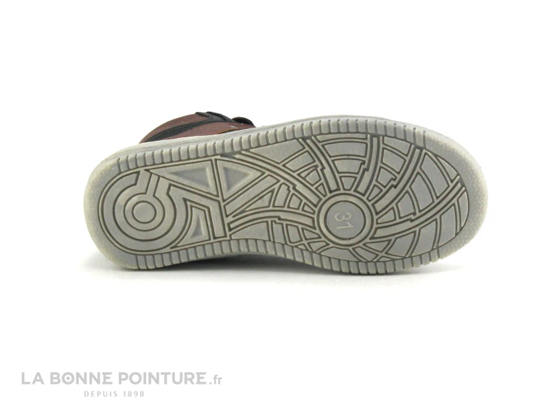 Kickers LOWELL Noir Bordeaux - Basket Montante 9 Kickers LOWELL Noir Bordeaux - Basket Montante – Image 7