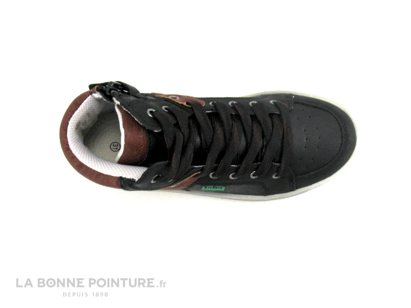 Kickers LOWELL Noir Bordeaux - Basket Montante 8 Kickers LOWELL Noir Bordeaux - Basket Montante – Image 6