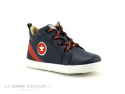 Acebos 1292 - Chaussure Montante Premiers Pas - Bleu Marine - Rouge