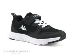 Kappa LogoDelvis EV Kid Black White - 381B86W - Basket Sport Enfant