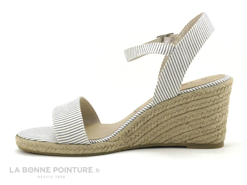 Tamaris 1-28300-26 822 Denim Stripes - Nu-pieds Espadrille Talon 5 Tamaris 1-28300-26 822 Denim Stripes - Nu-pieds Espadrille Talon – Image 3