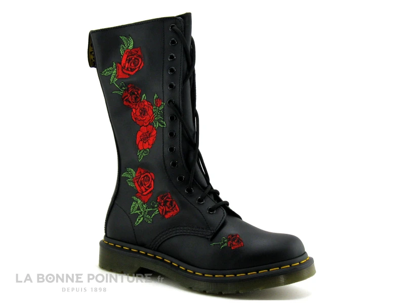 Dr. Martens DR Martens 1914 VONDA Black - Roses Brodees - Bottine 3 Dr. Martens DR Martens 1914 VONDA Black - Roses Brodees - Bottine