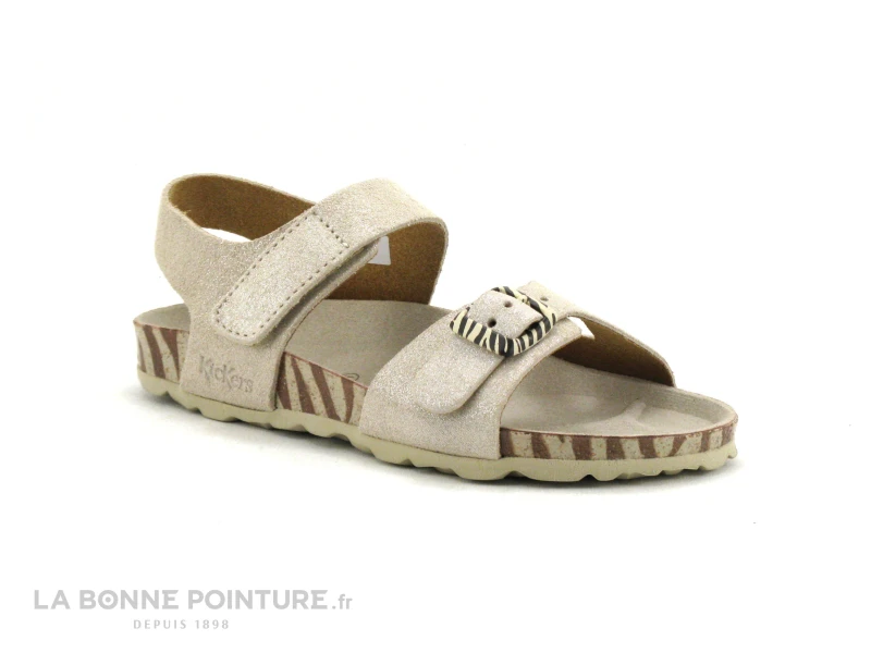 Kickers SUNKRO 858547 Argent Zebre - Sandale Reglable Fille 3 Kickers SUNKRO 858547 Argent Zebre - Sandale Reglable Fille