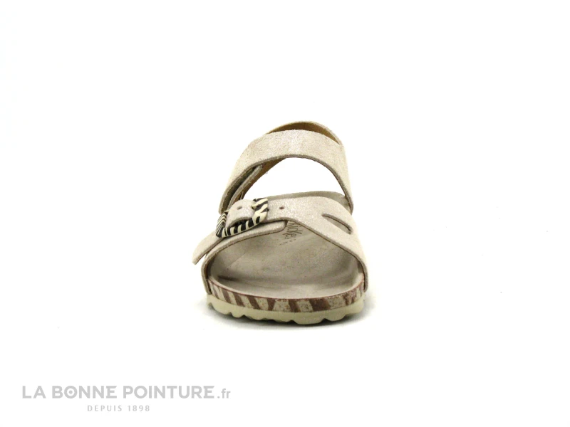 Kickers SUNKRO 858547 Argent Zebre - Sandale Reglable Fille 4 Kickers SUNKRO 858547 Argent Zebre - Sandale Reglable Fille – Image 2